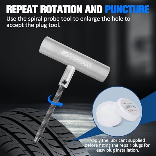 BETOOLL Kit universal de reparación de neumáticos, kit de 35