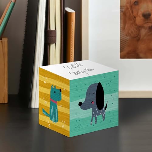 Whimsical Dogs - Cubo de notas adhesivas para perros, 600 ho