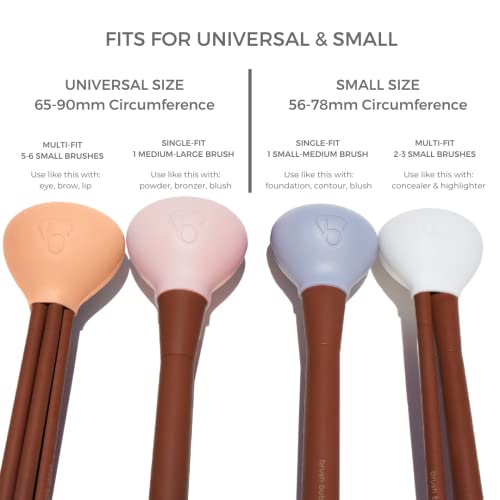Pequeñas fundas de silicona para brochas de maquillaje para
