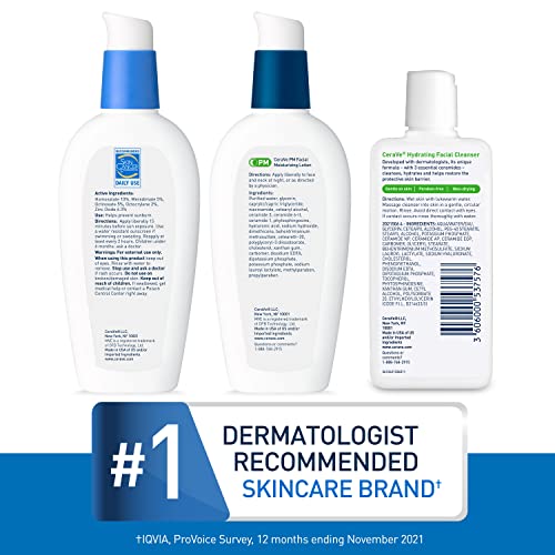 CeraVe AM - Hidratante facial con SPF, PM hidratante facial