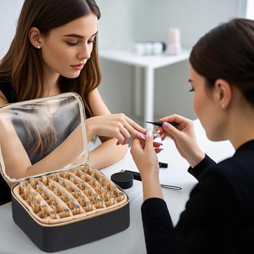 Hautton Organizador de esmalte de uñas, bolsa de almacenamie
