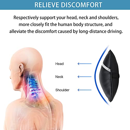 VVHOOY Almohadas de cuello de diamante para asiento de autom