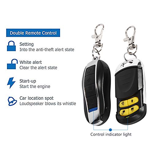 VGEBY Kit de seguridad para motocicleta, sistema de alarma a