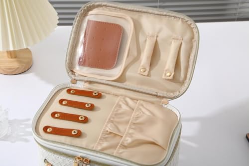 Bolsa de maquillaje para mujer, bolsa de cosméticos de doble