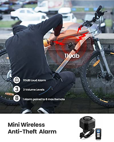 Alarma de bicicleta con control remoto, alarma de motociclet
