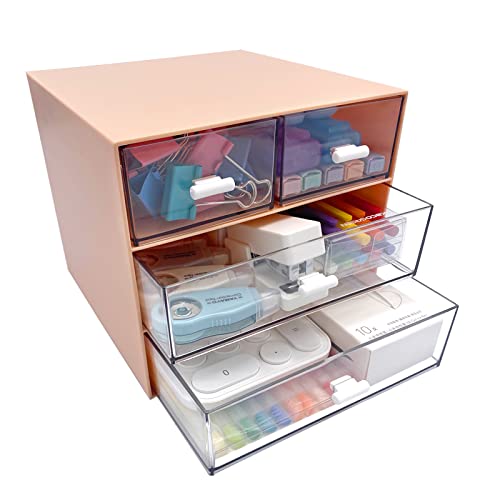 Organizador de maquillaje, organizador de escritorio con 4 c