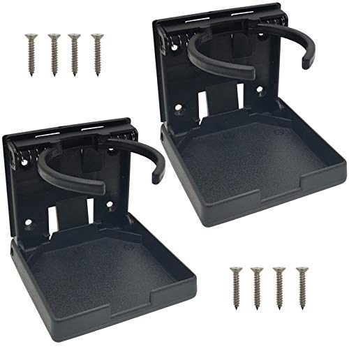 2 soportes plegables ajustables para bebidas con tornillos/p