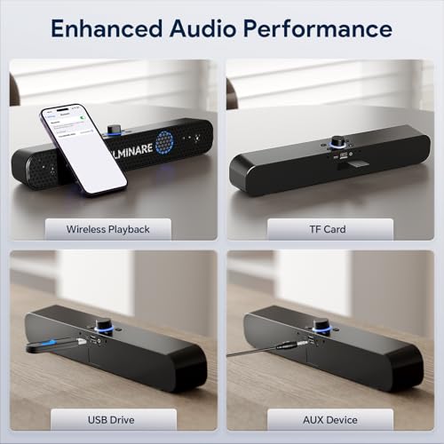FULMINARE Altavoz Bluetooth con sonido HD de 26 W, altavoz p