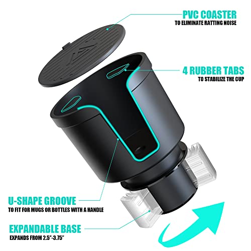 Expansor universal mejorado para portavasos de automóvil par