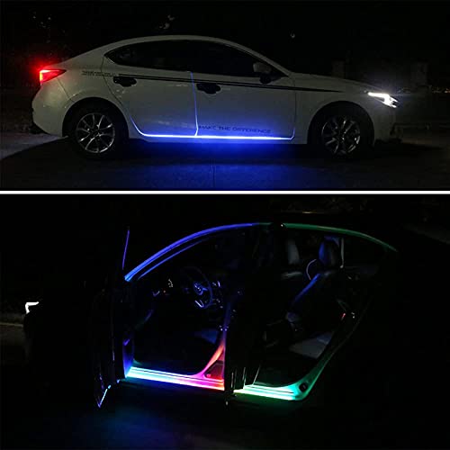 Luces de estribo RGB, tira de luz LED de automóvil, faldas d