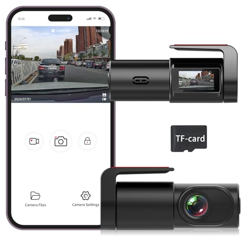 Cámara de tablero 1080P WiFi para automóvil, cámara frontal