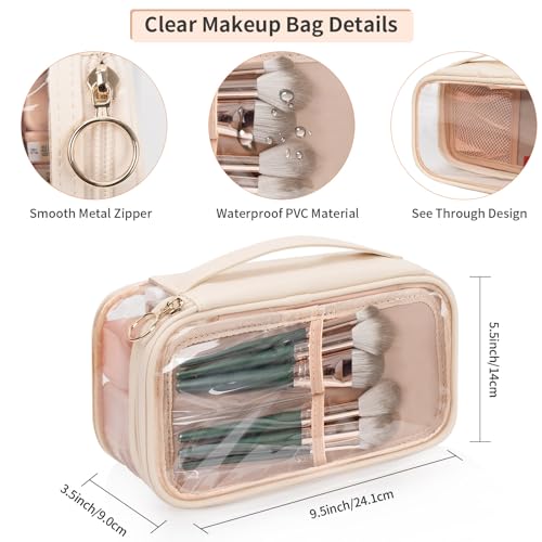 OCHEAL Bolsa de maquillaje transparente, organizador portáti