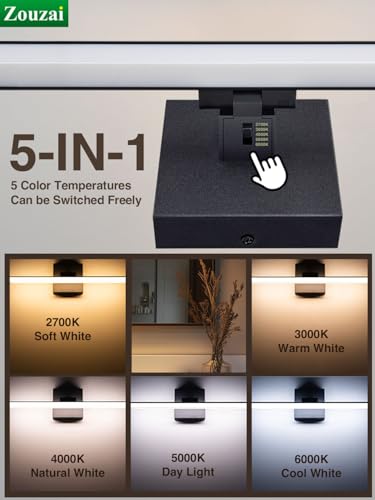 zouzai Barra de luz LED moderna para tocador de baño, color