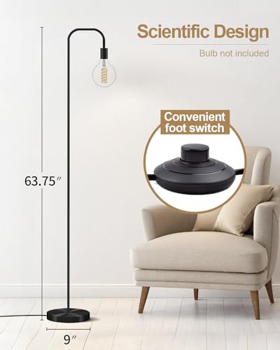 Oneach - Lámpara de pie industrial para sala de estar LED de