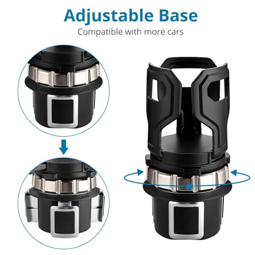 AUTOUTLET Adaptador y base de expansor de portavasos ajustab