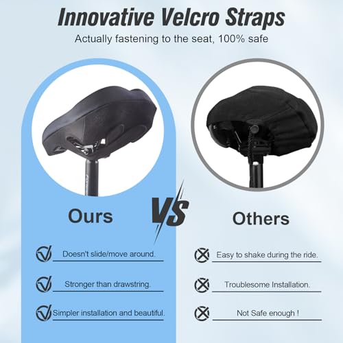 Zacro Cojín ancho para asiento de bicicleta – Funda acolchad