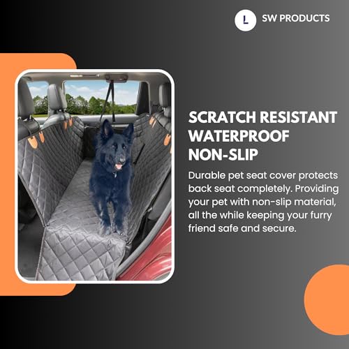 Funda de asiento trasero para mascotas, 100% impermeable, re