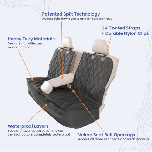 4Knines Funda de asiento para perro sin hamaca 60/40 plegabl