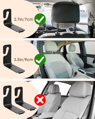 Organizador de asiento trasero 4 en 1 para reposacabezas de