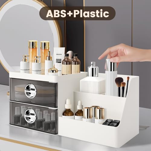 Organizador de maquillaje con cajones transparentes, organiz