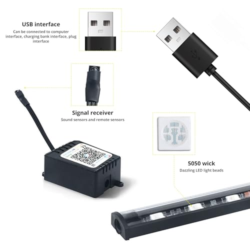 Luces LED inteligentes para automóvil, luces interiores inte