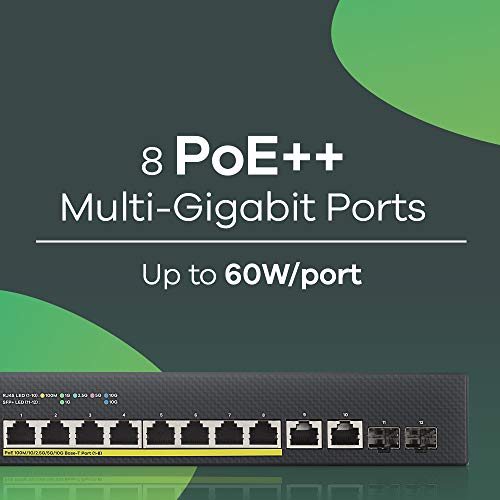 ZYXEL Switch PoE de 12 puertos Multi-Gigabit Ethernet Smart
