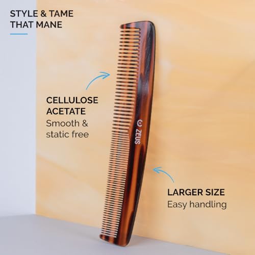 ZEUS Peine de pelo grande, 7.5 pulgadas, peine de pelo no es