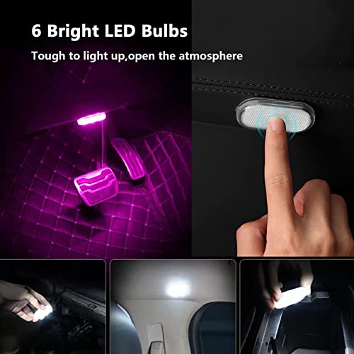 4 luces LED inalámbricas para el interior del automóvil, 7 c