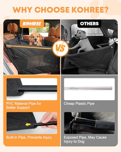 Kohree Funda de asiento de automóvil para perros medianos, f