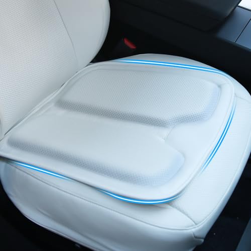 Cojín de asiento de automóvil blanco para Tesla Model Y 3 Hi