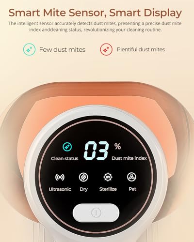 Aspirador de cama con sensor de polvo, aspiradora de colchón
