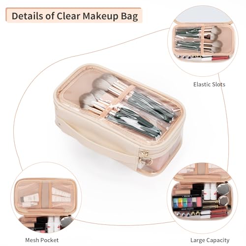 OCHEAL Bolsa de maquillaje transparente, organizador portáti