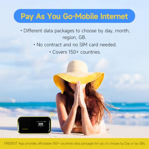 FREEBOT Hotspot móvil 4G LTE con pantalla táctil, enrutador