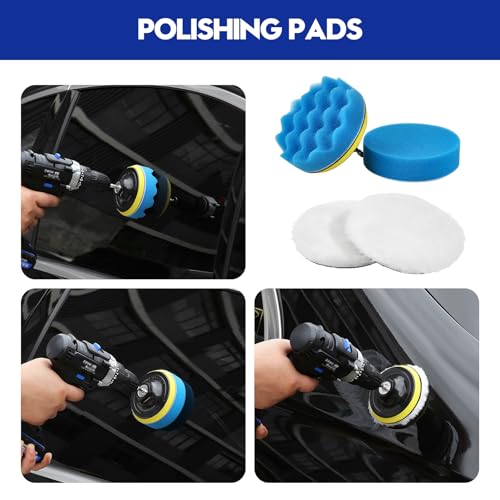 Kit de 45 piezas de detallado de automóvil, juego de cepillo