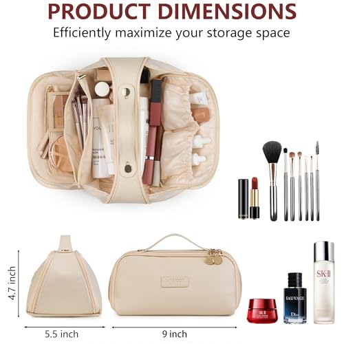 Bolsa de cosméticos de viaje, Marfil, Bolsa de cosméticos de
