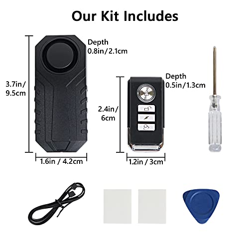 Alarma de bicicleta de 113dB con control remoto, sensor de m