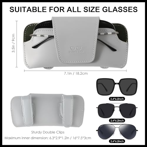 Soporte para lentes de sol para visera de automóvil, funda d