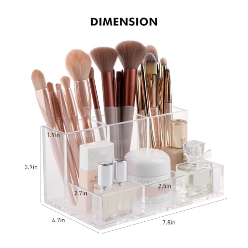 Yesesion Organizador de maquillaje transparente para tocador