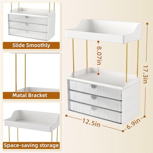 Organizador de maquillaje, organizador de encimera de baño d