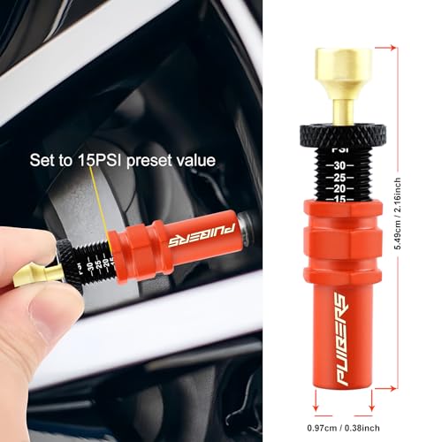 Desinflador de neumáticos ajustable de parada automática (0.
