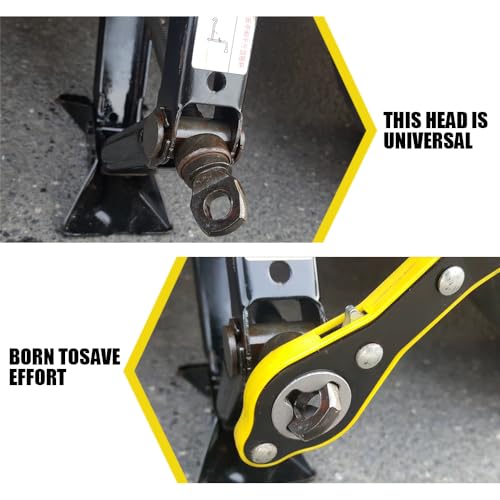 Llave de trinquete con mango largo, gato de automóvil y llav