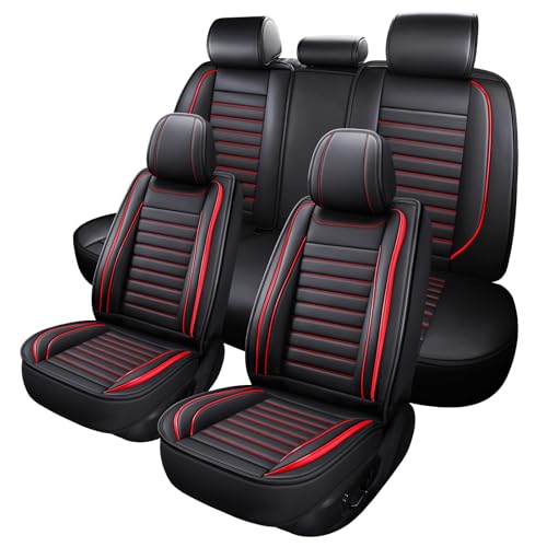 Fundas de cuero para asiento de automóvil, juego completo de