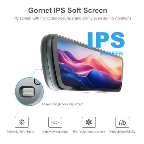 9.66″ Rear View Mirror Camera OEM with IPS Screen, Detached