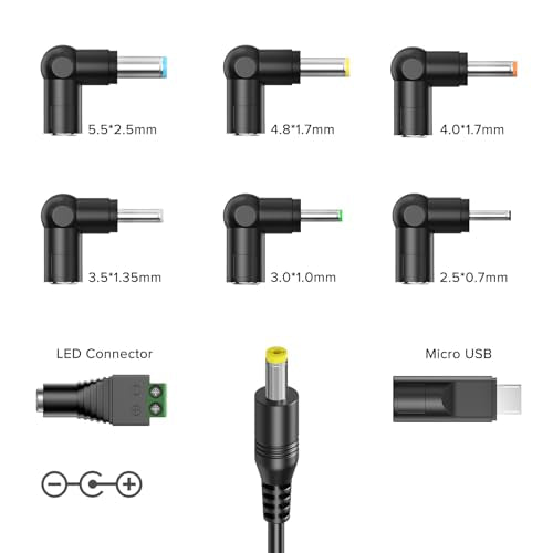 Powseed 34W 3V 4.5V 5V 6V 7.5V 9V 12V DC Cargador de coche c