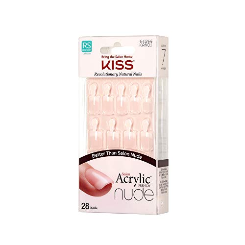 Kiss Uñas francesas acrílicas nude de salón 28 unidades (imp