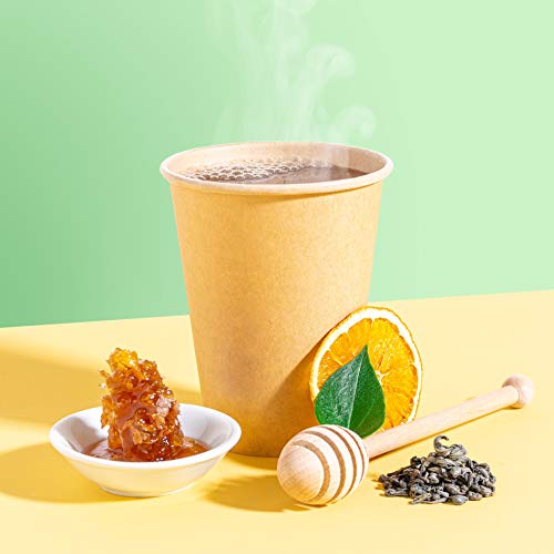 [Paquete de 100 tazas de café y té súper fuertes 100% compos