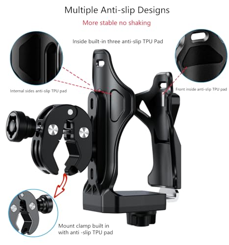 Kewig Portavasos antirrobo para motocicleta, tamaño extra gr