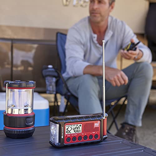 Midland ER310 - Radio AM/FM de emergencia con manivela, múlt
