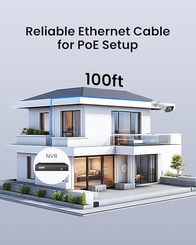 ZOSI Cable Ethernet de 100 pies (98.4 ft), cable de red RJ45