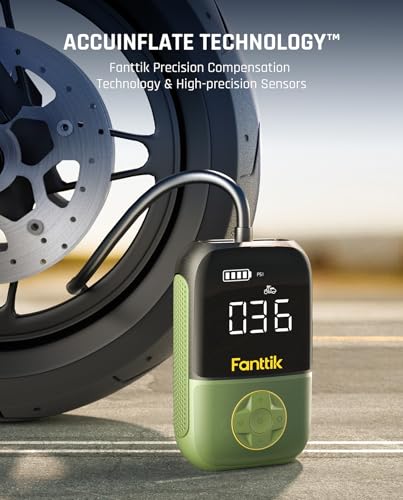 Fanttik Inflador de neumáticos portátil X8, ligero para neum